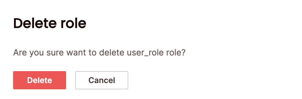 Delete role