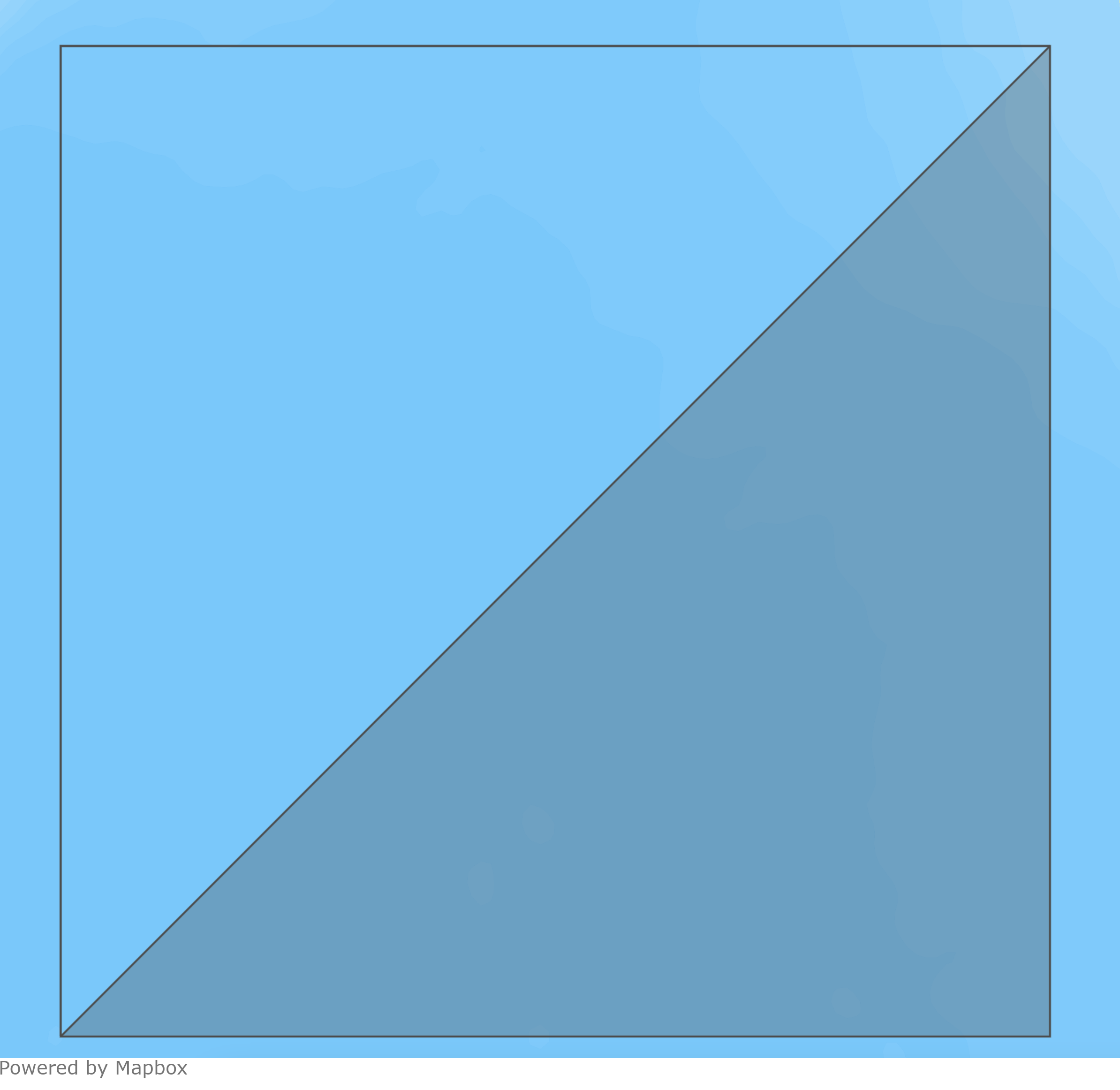 A Polygon with a hole that shares two edges with the outer shell of the Polygon.