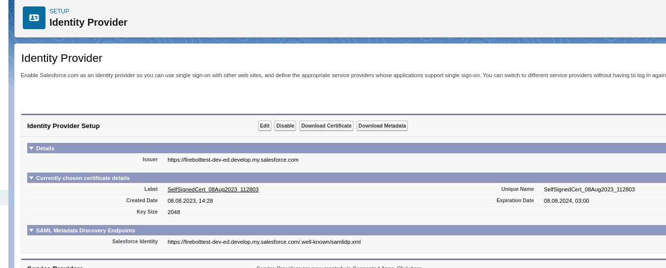 Salesforce config