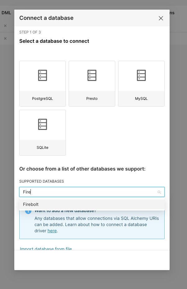 Connect database